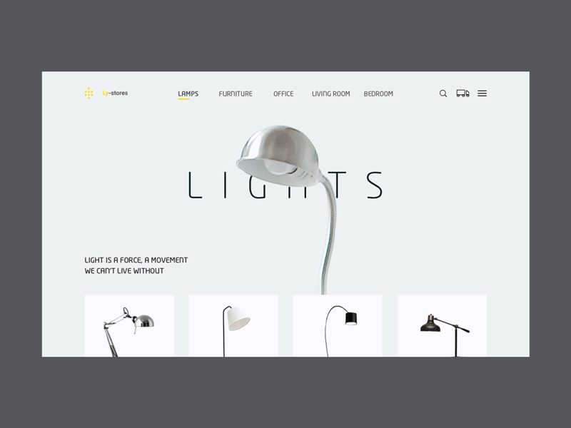 Lamps accessibility adaptive animation branding browser clean desktop flat furniture grid system icon interaction design landing page minimal mobile motion responsive typography ux website