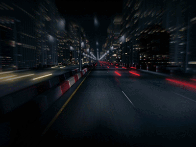 02. City Night Traffic 3d animation building car city design motion night skyline traffic