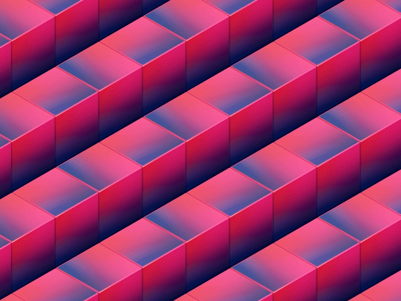 15. Cube Roll 3d cloner cube cubes grid isometric loop neon retro roll