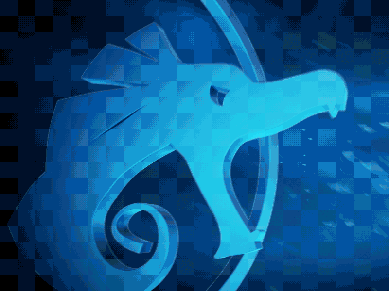 27. Blue Dragon 3d animal animation blue blue dragon c4d cg dragon fantasy gif intro logo loop motion opener