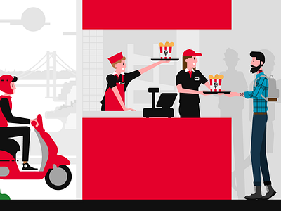 KFC's Turkey 30th Year anilemmiler digital art fastfood flat illustration hipster illustration kfc vector