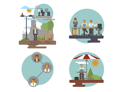 Spot Illustrations for Skylife Magazine #384