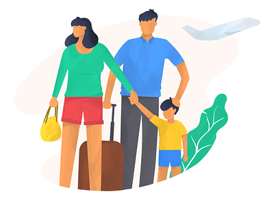 Family anilemmiler assurance digital art family family portrait illustration insurance procreate travel web illustration