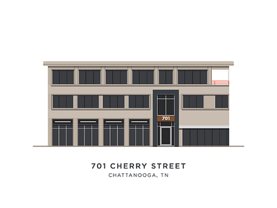 701 Cherry building chattanooga illustration