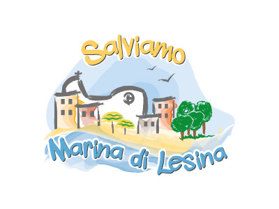 Salviamo Marina di Lesina Logo brand color design illustration logo logodesign sea watercolor