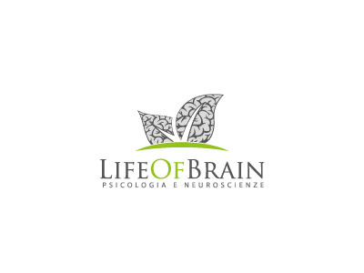 Life of Brain brain gray green leaf life logo logodesign psychology