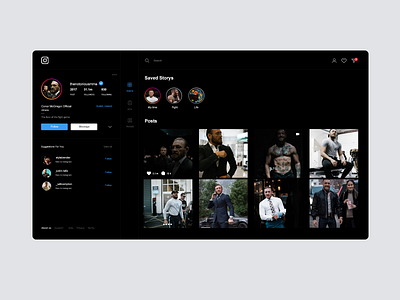 Instagram dark mode - concept instagram instagram design instagram stories story ui ux design ui design ui instagram ux design ux instagram web design