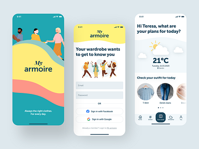 My armoire App app flat ui ui design uidesign ux