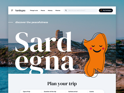 Sardegna Website hero section islands sardegna sketchapp travel travelling ui ui design website