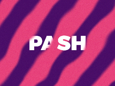 Pash animation brand branding colours gif logo motion motion graphics pash type