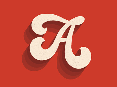 36 Days - A 36 days of type a drop shadow goodtype illustration letter lettering retro seventies type