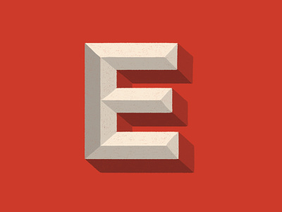 36 Days - E 36 days of type bevel drop shadow e goodtype hand lettering illustration lettering type