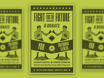 Fight for the Future! boxing event poster lettering letterpress poster posterdesign