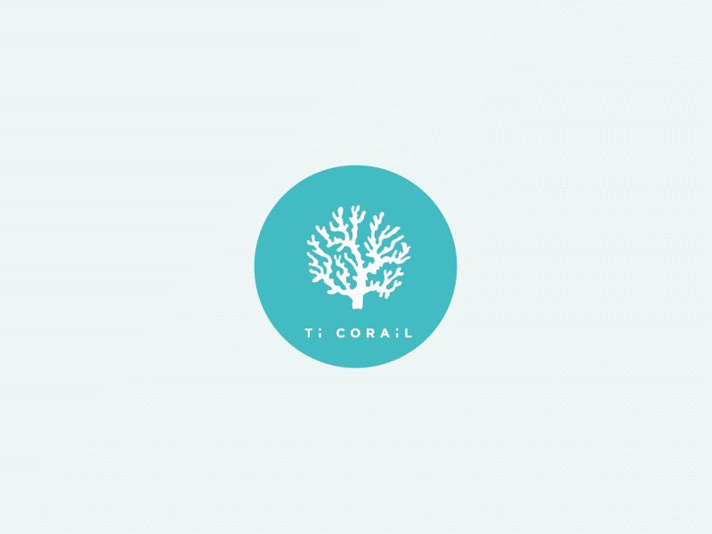 Ti Corail animation branding branding agency coral deborahdoquin design flat illustration logo minimal motion design sea creature web
