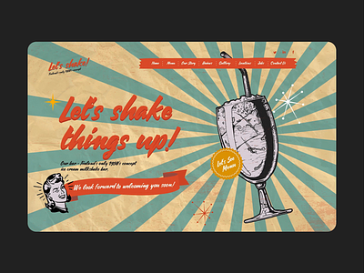 Let's shake! animation color design graphic design ice cream illustration milk milkshake motion graphics ui ux web
