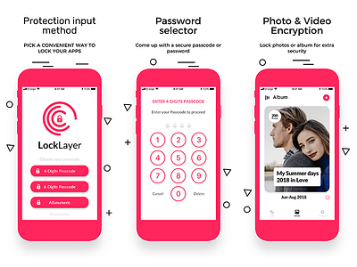 Locklayer album apple fashion flat ios iphone photo red ui ux