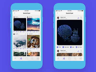 Social Network Wallpaper Conception Part 2 app apple blue clean hashtags ios network social ui ux wallpaper