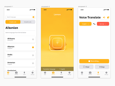 app translator web, photo, voice