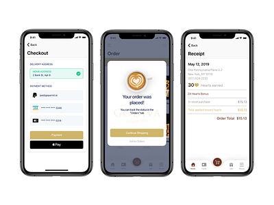 Godiva Checkout Notification Receipt app checkout chocolate coffee design godiva ios iphone payment usa ux