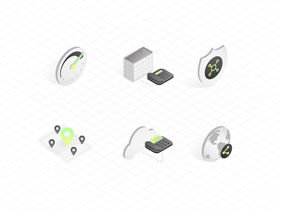 Telecom Industry :: Isometric Icons