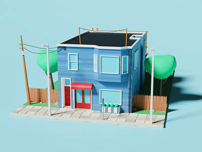3D - San Francisco House 3d blender color house illustration