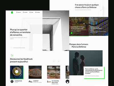 Paris La Défense Website Concept design home illustration interface landing page slider ui ux website