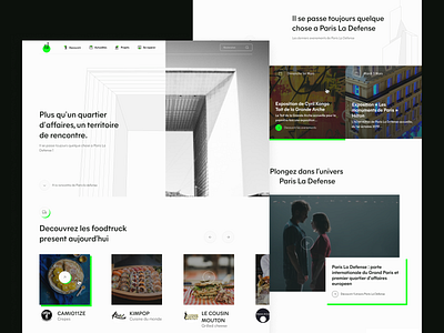 Paris La Défense Website Concept