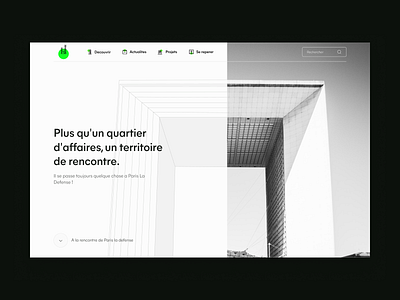 Paris La Défense Website Concept design home illustration interface landing page slider ui ux website