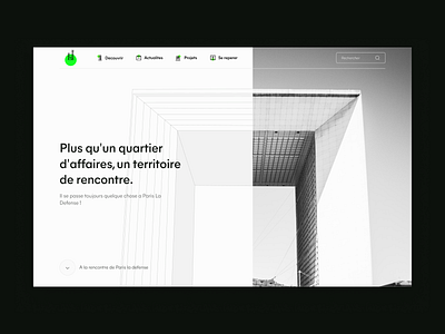 Paris La Défense Website Concept