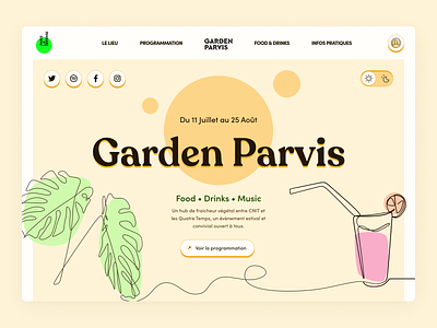 Paris La Défense - festival website concept day design festival home illustration interface landing night summer typography ui ux website