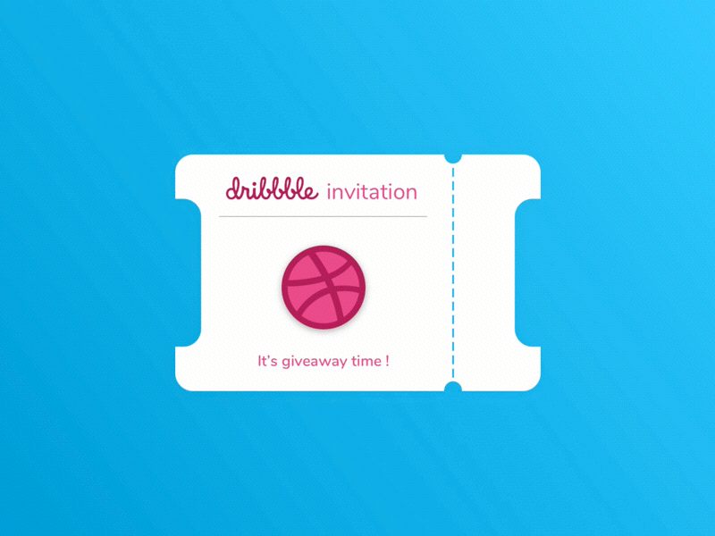 2 Dribbble invitations animation dribbble invitation dribbble invite invitation invite principle sketch ticket