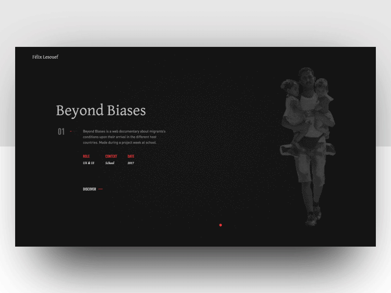 Felix Lesouef - Portfolio #2 animation home introduction motion portfolio slider ui ux