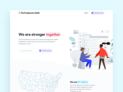 The Freelancer Guild - Landing page