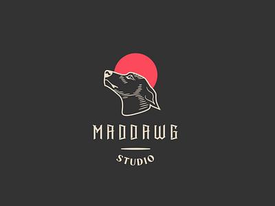 maddawg branding clean color dawg design dog icon lineart lines logo logo design logodesign logotype maddog vector