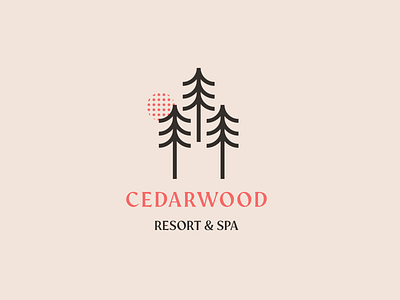 cedarwood spa logo brand identity branding branding design cedarwood clean color icon illustrator logo logo design resort spa typography