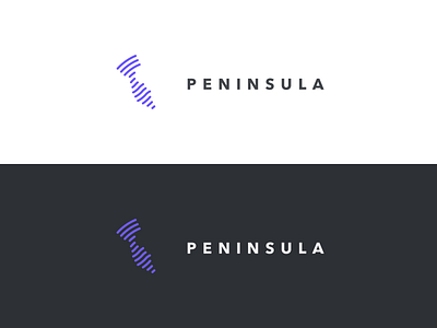 Peninsula Logo branding branding and identity branding design clean color icon lettermark logo logo design logo stroke logodesign logotype stroke typography vector