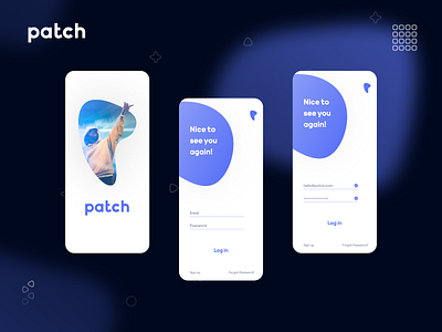 patch ui branding clean design illustrator interface iphone login logo patch signin typography ui design uidesign uiux ux ux design vector