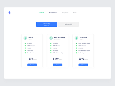 Pricing Exploration components dashboard light mode payment price pricing pricing plans select subscription ui uidesign uiux white