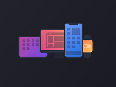 Device Icons apple apple watch device icons devices gradient icon set iconography icons iconset imac ipad iphone iphone12 iphone12mini
