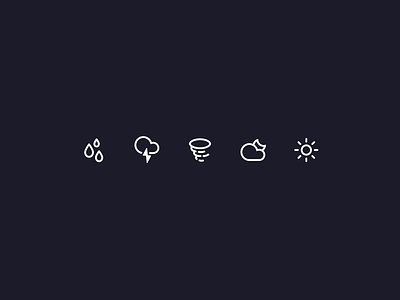 Weather Icons icon exploration iconset moon moonlight rain sun sunlight thunder thunderstorm tornado weather weather icons