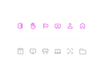 Icon Exploration clipboard door face id flag folder home icon icon exploration icons iconset security stats stop tv user work in progress