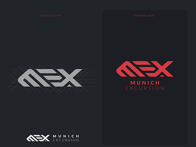 mex design grid logo logo design logo grid munich typography vector