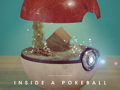 Pokeball inside opened pokeball