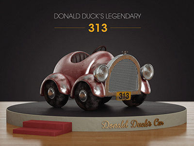 Donald Duck's Legendary 313 313 3d car cartoon donald duck