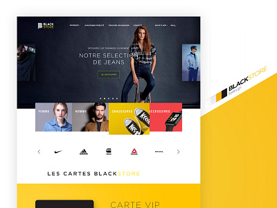 BLACKSTORE redesign article fashion homepage menu mockup nav pantone responsive sport ui web webdesign