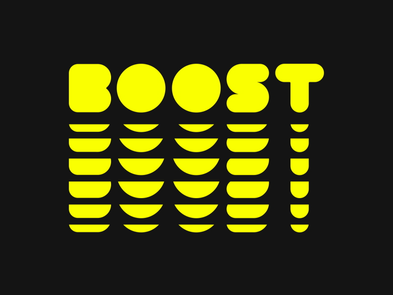 Adidas BOOST #1 2d adidas boost logo loop typography