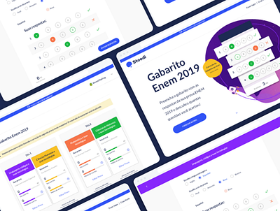 Gabarito Enem 2019 enem gabarito illustration responsive ui web