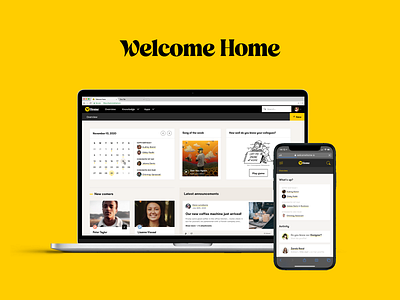 Welcome Home Intranet dashboard design homepage intranet overview product design product designer sketch ui website welcome home welcome screen welcome shot