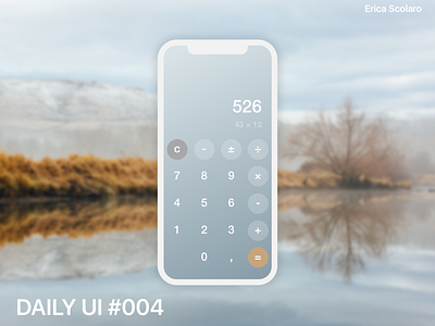 DAILY UI - #004 Calculator 004 app blue calculator challenge cold color palette daily ui design flat ice ios iphone minimal numbers photography sketch ui