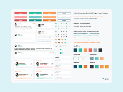 Design System - Yoopies app branding colors components cta design design system icons sketch ui ui kit ux ux ui web